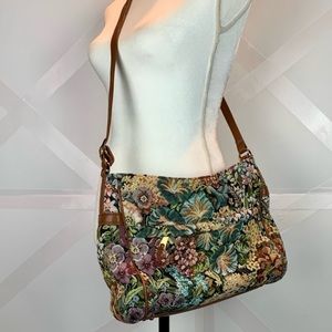SAS Handsewn Floral Tapestry Handbag